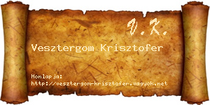 Vesztergom Krisztofer névjegykártya